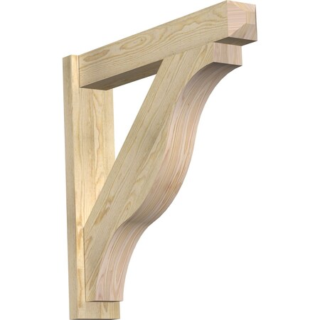 Ekena Millwork Funston Craftsman Rough Sawn Outlooker, Douglas Fir, 6"W x 32"D x 32"H OUT06X32X32FST04RDF